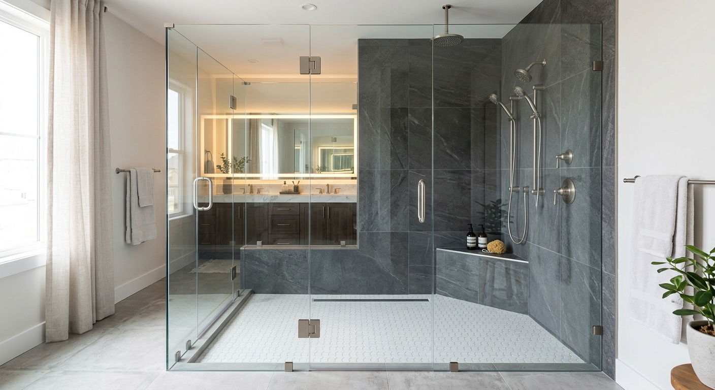 Luxury shower glass
