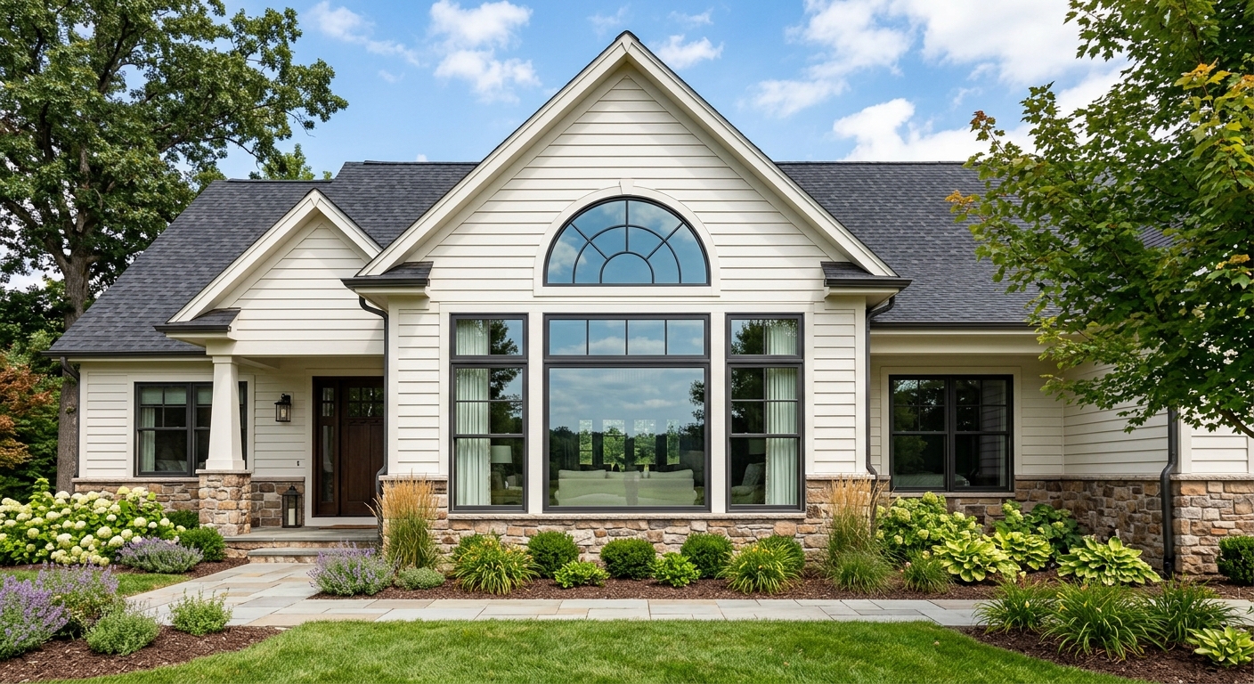 Finished glass exterior